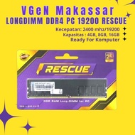 LONGDIMM DDR4 4GB, 8GB, 16GB PC 19,200/ 2400MHZ RESCUE ORIGINAL LIFETIME WARRANTY