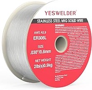 YESWELDER Stainless Steel MIG Solid Wire ER308L .030-Diameter, 2-Pound