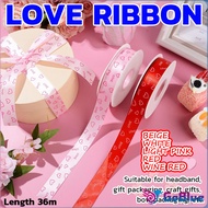 GoBlue 1 Roll Printed Ribbon Use To Decorate Gift Boxes Valentine's Day Flower Bouquet DIY Work Widt