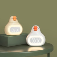 Smart Alarm Clock Cartoon Digital Clock Kids Hourly Chime Adjustable Brightness Night Light For Bedr