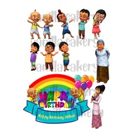 topper kek upin ipin 3 /topper kartun upin ipin / birthday topper