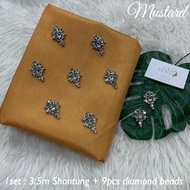 🌺SET KAIN PASANG SHANTUNG DAN BEADS MEWAH🌺 SESUAI UNTUK KEBAYA BAJU KURUNG BAJU MELAYU NIKAH TUNANG 