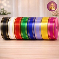 Plastic Ribbon Gold Edge Size 30 Mm (3 Cm.) Length 50 Yards (45m.) Used To Fold Coins. Artificial Fl