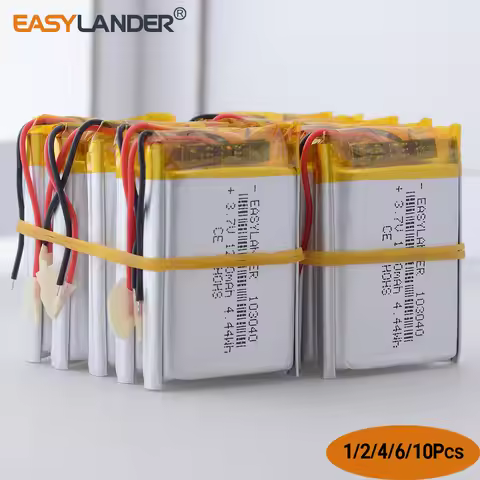 3.7V 1200mAh 103040 Rechargeable Polymer Lithium Ion Li-ion Battery for MP3 Player navigator Speaker