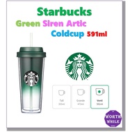 Starbucks/ Starbucks Green Siren Artic Coldcup 591ml+Free Straw Cleaning Brush / Starbuck Korea/ Starbucks Coldcup/ Starbucks Tumbler/ From Korea