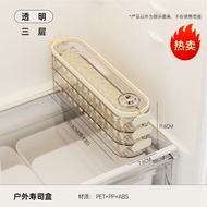 家用食品級餃子盒廚房雪櫃專用塑膠保鮮盒密封帶蓋多層餃子收納盒（平行進口）