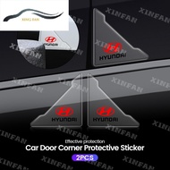 2/4Pcs Transparent Car Door Corner Cover Bumper Collision Anti-scratch Protector For Hyundai GDI San