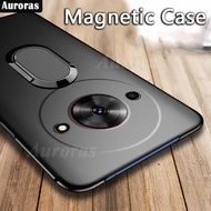 For ZTE Blade A75 5G A75 A55 A35 4G Phone Case Soft Silicone Metal Ring Kickstand Bracket 360 Degree