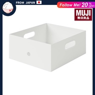 MUJI Polypropylene File Box Standard 1/2, White Gray, Approx. 25cm W x 32cm D x 12cm H, 44902882 [ F