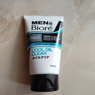 Men's biore cool oil clear 100ml scrubfacial wash Men Face Wash Men Facial Wash