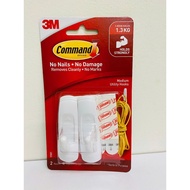3M COMMAND 17001ANZ square wall hook, 1.3 kg, 2 pieces/blister