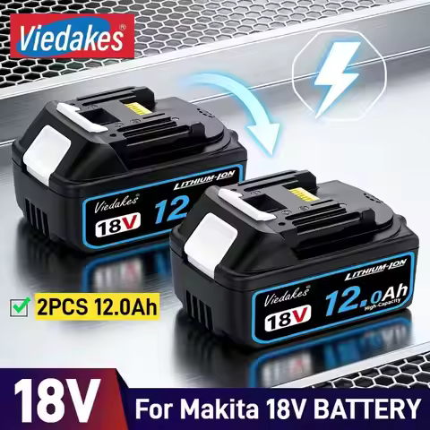 New 18v 12000mAh Rechargeable battery, Replacement for Makita 18V DDF487 DGA405 DTW700 DTD173 HR140Z