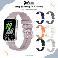 Strap Samsung Fit 3 Silicone Connector Stainless Tali Jam Samsung Fit