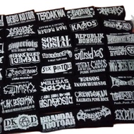 Aksesoris Pakaian Patch Emblem Sablon Band Punk Isi 5 pcs Rundom