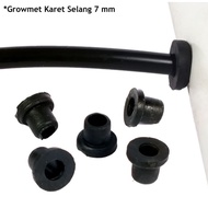Rubber Grommet Hydroponic Fertigation Hose Connector 7mm Contents 5pcs