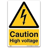 Caution High Voltage Sign Warning Aluminum Metal Signs Tin Sign Plate Funny Vintage Yard Sign Wall P