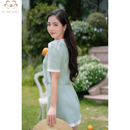 Set áo và chân váy juyp nữ dáng A phối bèo thiết kế nhẹ nhàng trẻ trung SPEARL