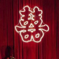 客製霓虹文字圖案燈 囍 結婚 新婚 祝賀中文字 霓虹燈 LED Neon