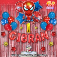 FUN KIDS PARTY Paket Dekorasi Spiderman Lengkap Ulang Tahun Anak Laki / Dekor Balon Ultah Superhero 