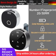 🇸🇬【Ready stock】Touch Screen 6 Digit Keyless Mailbox Digital Letter Box Lock Password Lock/Fingerprint Lock