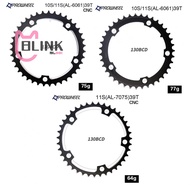 Bike Chainring 5-Bolt Aluminum BCD 130mm Black Single Speed 10/11S 39T