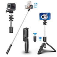 1 Meter Length gopro camera Tripod phone Selfie Stick Tripod Stand L02 Wireless Bluetooth Control Ce