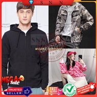 💎SNN Sweater Zip Hoodie Unisex Cotton SWEATER DEWASA UNISEX HOODIES BAJU SEJUK HOODIES LENGAN PANJAN