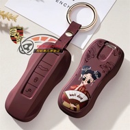 Porsche Key Case Chain Cayenne Macan Panamera Cayman 718 911 Suitable For Silicone