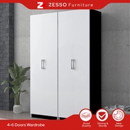 ZESSO 6FT 4FT 4-6 DOORS WARDROBE / ALMARI BAJU WITH HANDLE