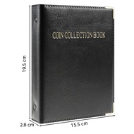 480  Pocket Coin Album 4 Rings Detachable Card Page Favorites 20-page Large Capacity PU Leather Coin