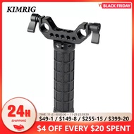 KIMRIG Hand Grip พร้อม Dual Rod Clamp สำหรับกล้องมือถือ Stabilizer Photo Studio อุปกรณ์เสริม