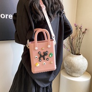 Mini EVA Beach Hole Bag Casual Shoulder Bag for Women Travel DIY Jelly Bag Niche Design Handbag Soli