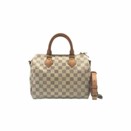 Louis Vuitton LV 白棋盤格 speedy 25 15年 肩背包
