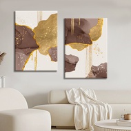 Golden Abstract Art Canvas Oil Painting Room Bedroom Wall Decoration Painting Painting (with Frame)
