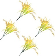 Abaodam 4pcs 7 Simulated rice wheat decor wheat flower wheat sheaves for artificial wheat stalks wheat ear flower artificial wheat grass home décor dried wheat stalks natural plastic props