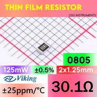 30.1R 0805 ±0.5% SMD THIN Film Resistor 30.1R 30R1 Viking Tech AR05DTCW30R1