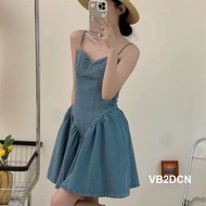 2-Piece Strapless Denim Dress