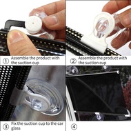 5X Sunshade Roller Blackout Suction Cup Blinds Curtains for Living Kitchen Office Car Window Free-Pe
