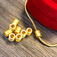 Lucky bamboo bead emas