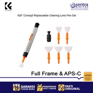 K&F Concept Double-sided Carbon Head Lens Pen Set with Replaceable Cleaning Sensor for APS-C & Fullf