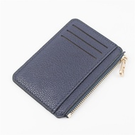 Men Wallet Slim Women Card Holder PU Leather Zipper Card Case Business Card Case Unisex Wallet Slim Card Holder