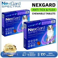 Nexgard Spectra for dog 3 Tablets/Box Chewables Tablet for Dogs Anti Tick and Flea Mange Treatment
