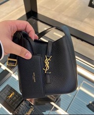 YSL Hobo bag Mini Black 粒面單肩包 手袋 黑色