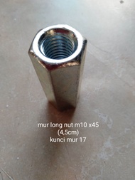 mur long nut m10 x45mm kunci mur 17