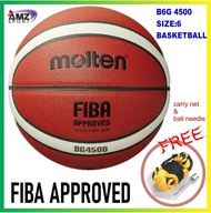 Molten B6G4500 🏀 Basketball Size 6 FIBA APPROVED (Free Carry Net & Needle)