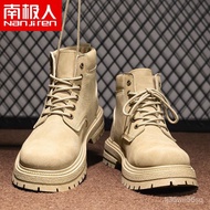 ZZNanjiren Dr. Martens Boots Men's Autumn High-Top Retro British Style Worker Boot Outdoor Leather Boots Desert Worker