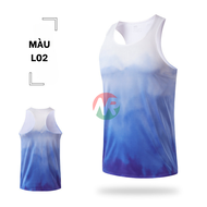 Áo Singlet Chạy Bộ Thể Thao Áo Ba Lỗ Loang Màu Chạy Bộ Marathone Thấm Hút Thoáng Mát Novice Running