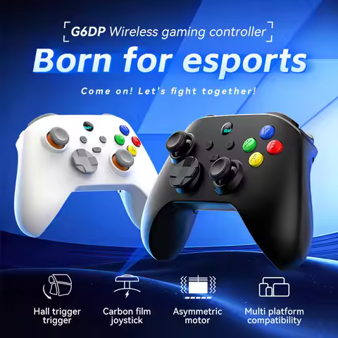 BSP G6DP Wireless Game Controller for Switch/PC/iOS/Android Hall Trigger Dual Motor Vibration Gamepa