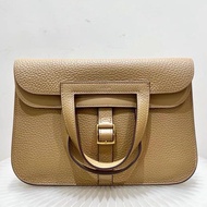 Hermes Halzan 25 餅乾色金扣
