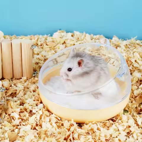 Beautiful Transparent For Mice Rabbit Pets Cage Toilet Hamster Bathroom Hamster Sand Bath Box Hamste